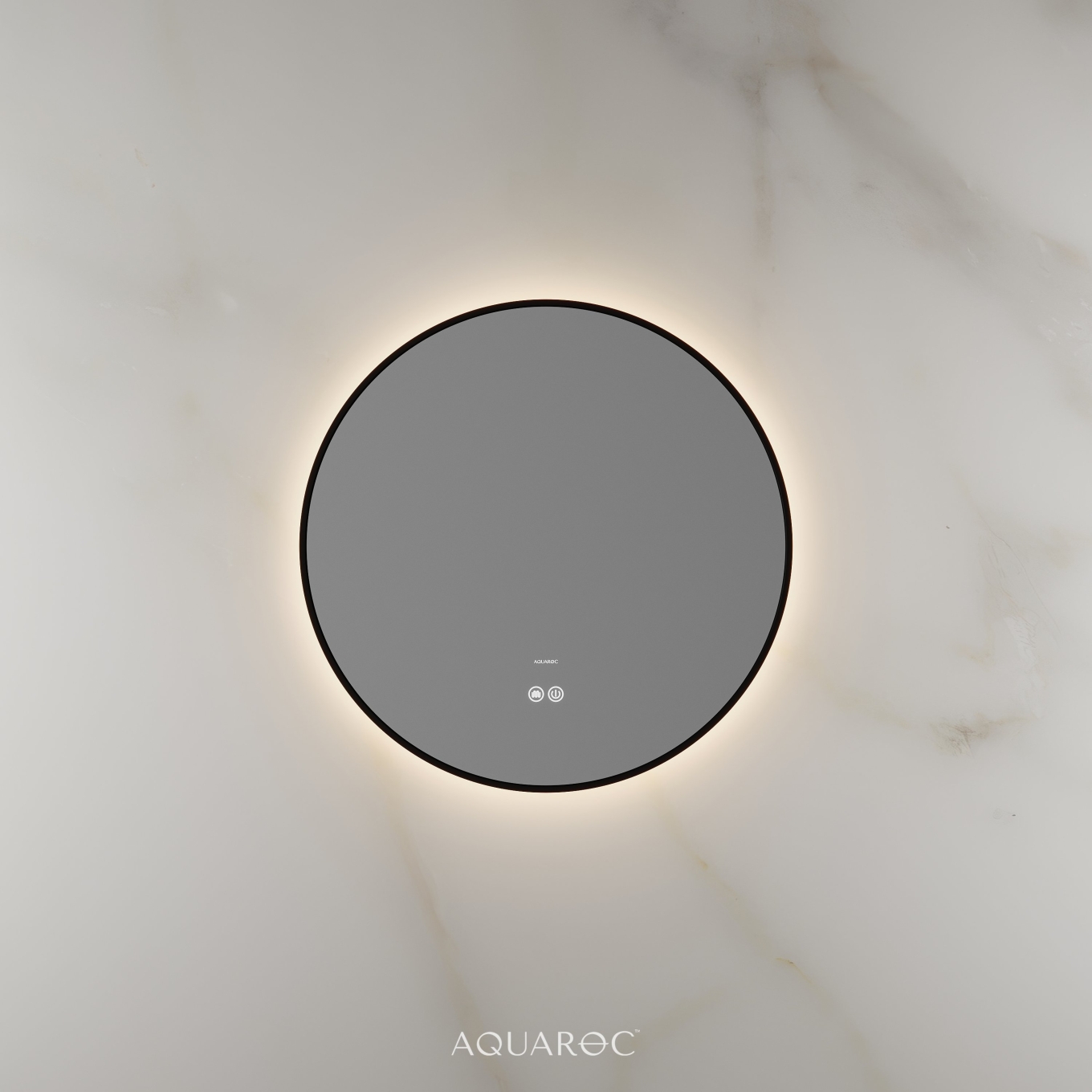 Lumiere Backlit & Demister Round Mirror 600mm Matte Black