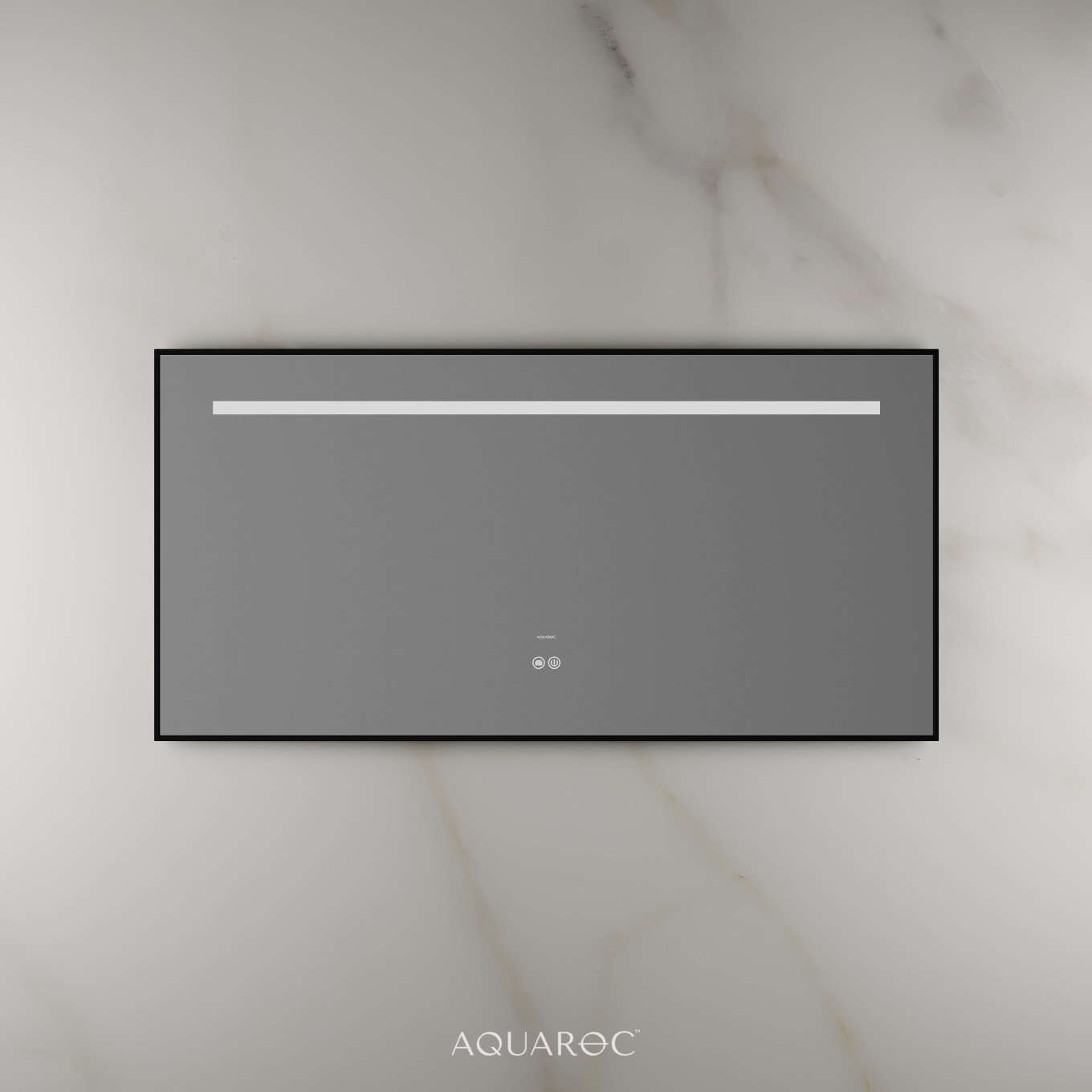 Lumiere Backlit & Demister Rectangle Mirror 1200mm Matte Black