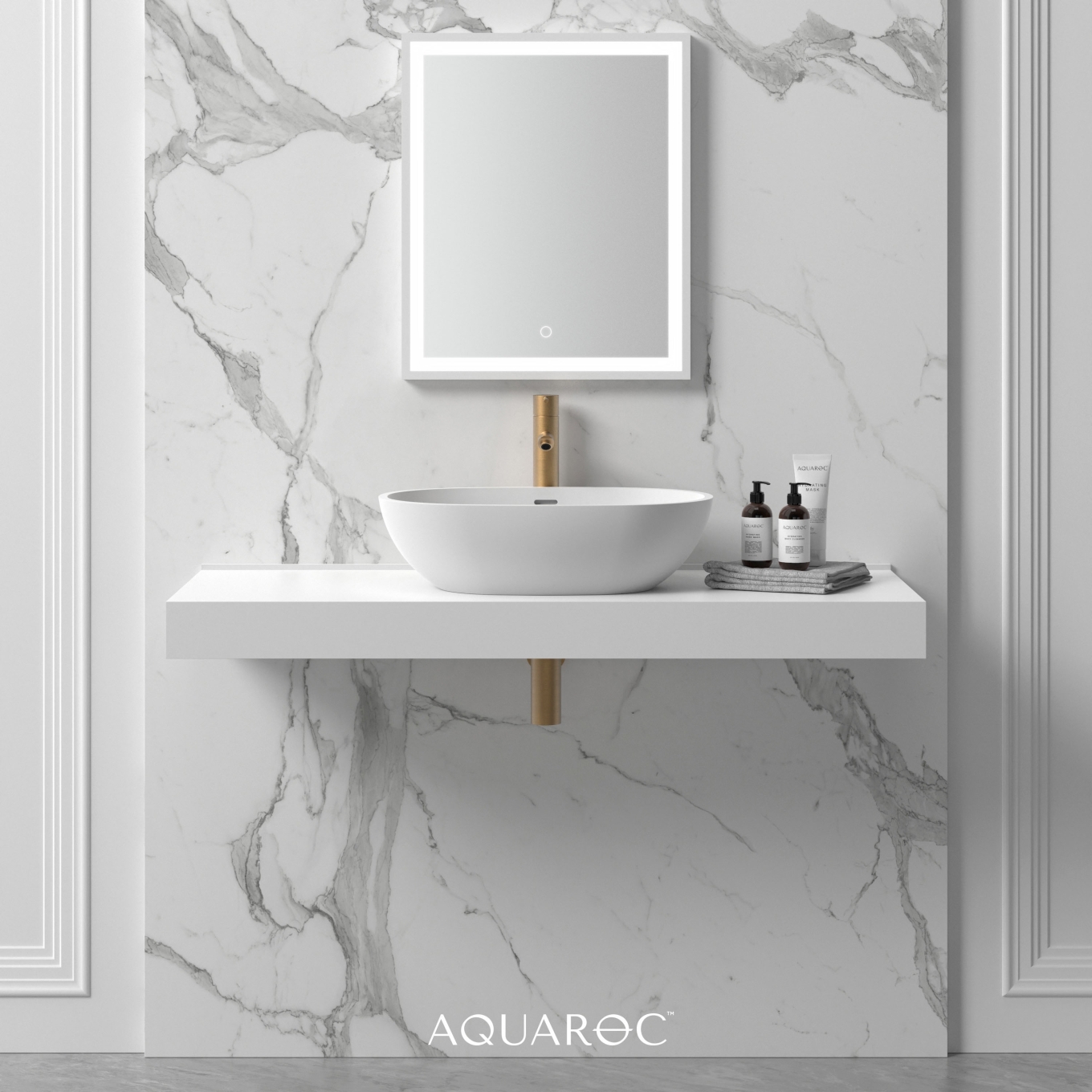Enzo Countertop Stone Basin 550mm