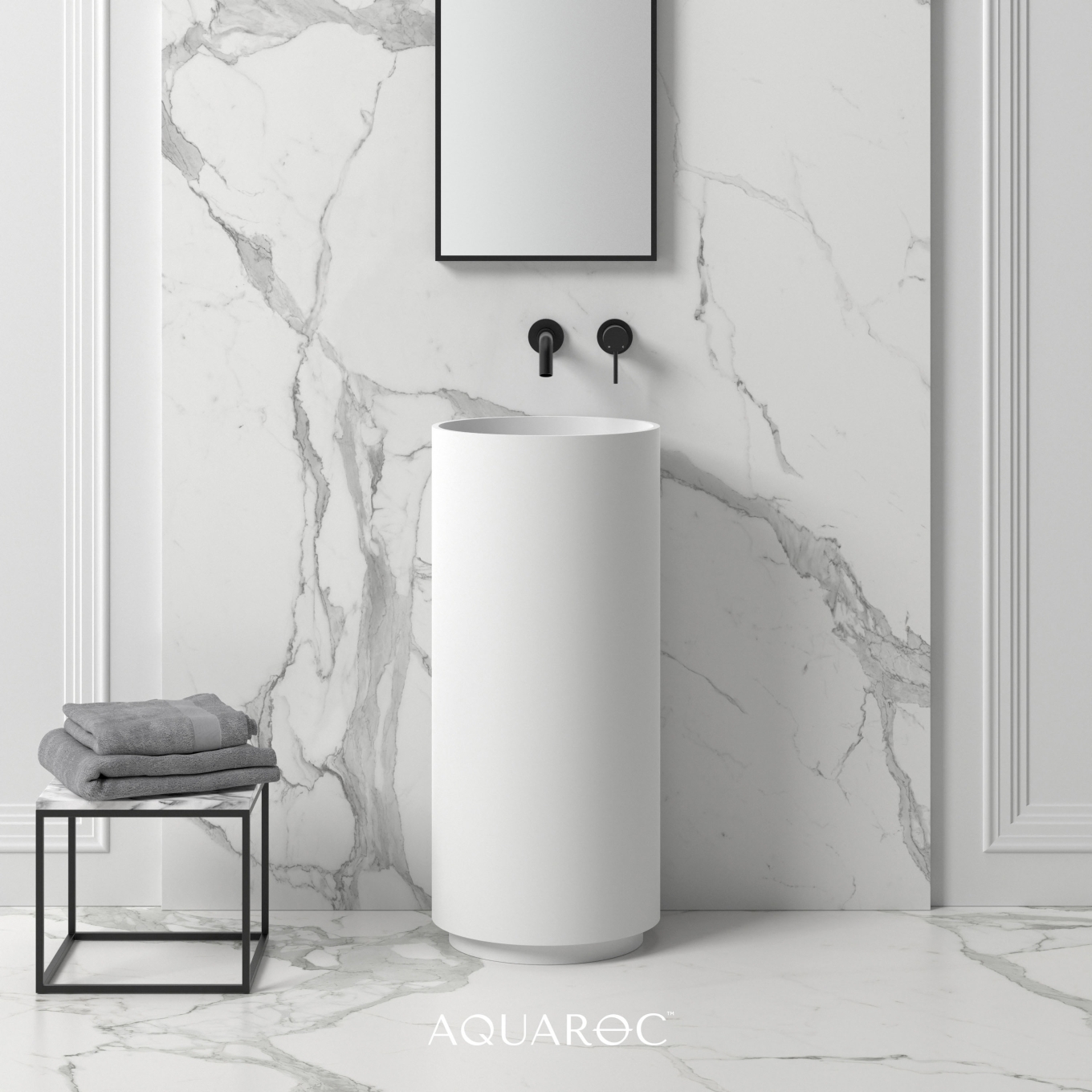 Circolo Freestanding Stone Basin 400mm
