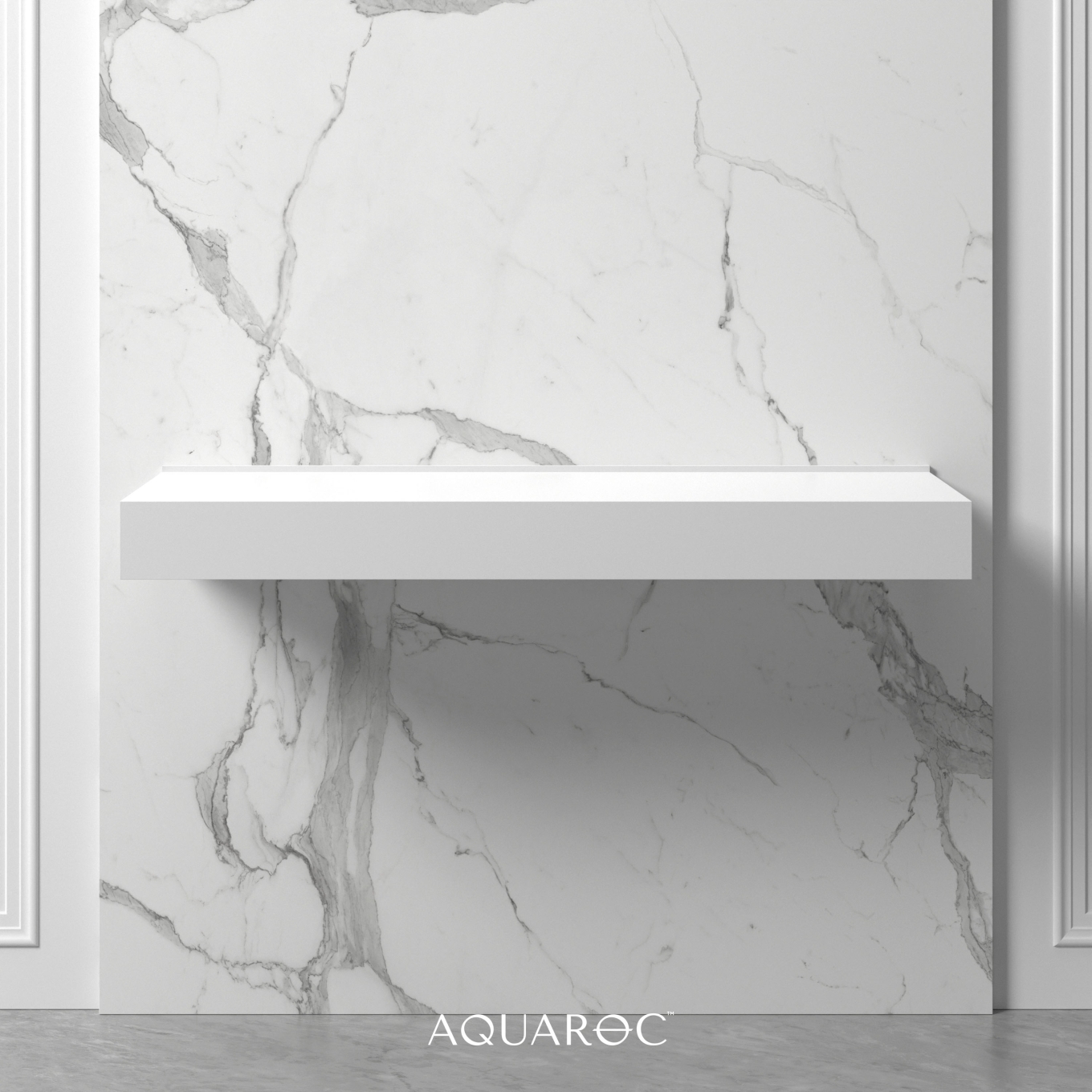 Wall Hung Stone Countertop Basin Shelf 1200mm