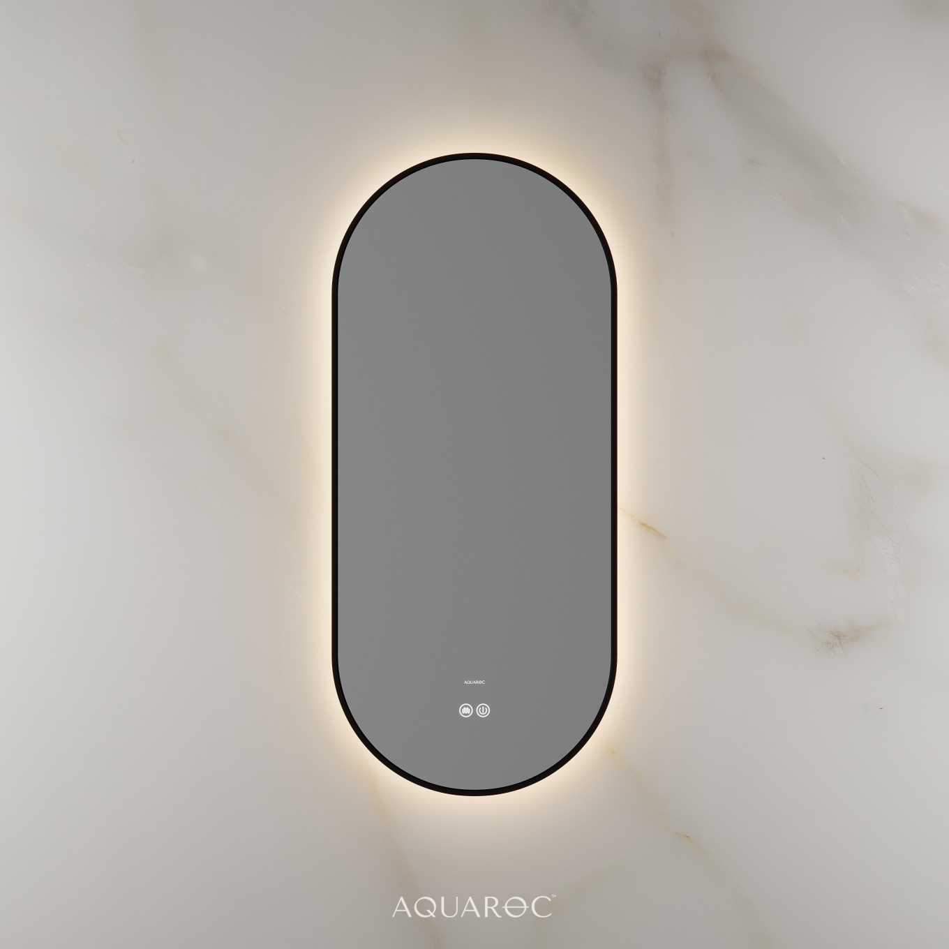 Lumiere Backlit & Demister Mirror 400mm Matte Black