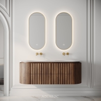 Belgravia II Double Vanity Unit & Stone Basin 1400mm Walnut