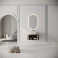 Camden Vanity Unit & Stone Basin 600mm Smoked Oak