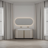 Knightsbridge Double Vanity Unit & Stone Basin 1600mm Cashmere Beige