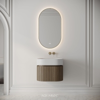 Camden Vanity Unit & Stone Basin 600mm Smoked Oak