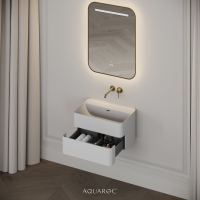 Nero Curved Stone Vanity Unit 600mm