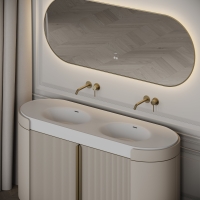 Knightsbridge Double Vanity Unit & Stone Basin 1600mm Cashmere Beige