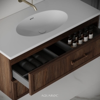 Park Lane Vanity Unit & Stone Basin 1000mm Walnut