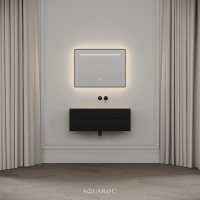 Nero Matte Black Stone Vanity Unit 900mm
