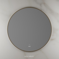 Lumiere Backlit & Demister Round Mirror 1000mm Brushed Gold