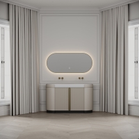 Knightsbridge Double Vanity Unit & Stone Basin 1400mm Cashmere Beige