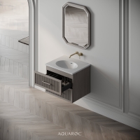 Park Lane Vanity Unit & Stone Basin 600mm Sabbia Grigio Oak
