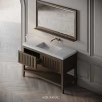 Belvedere Vanity Unit & Stone Basin 1200mm Smoked Oak