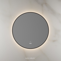 Lumiere Backlit & Demister Round Mirror 800mm Matte Black