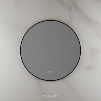 Lumiere Backlit & Demister Round Mirror 800mm Matte Black