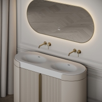 Knightsbridge Double Vanity Unit & Stone Basin 1400mm Cashmere Beige