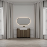 Knightsbridge Vanity Unit & Stone Basin 1200mm Smoked Oak