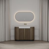 Knightsbridge Vanity Unit & Stone Basin 1200mm Smoked Oak
