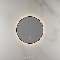 Lumiere Backlit & Demister Round Mirror 600mm Matte Black