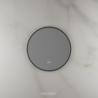 Lumiere Backlit & Demister Round Mirror 600mm Matte Black