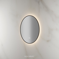 Lumiere Backlit & Demister Round Mirror 600mm Matte Black