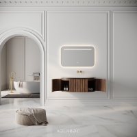 Belgravia Vanity Unit & Stone Basin 1000mm Walnut