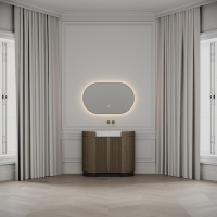 Knightsbridge Vanity Unit & Carrara Marble Basin 1000mm Smoked Oak