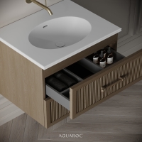 Park Lane Vanity Unit & Stone Basin 600mm Smoked Oak