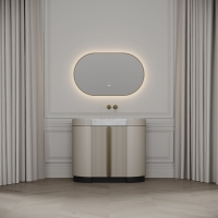 Knightsbridge Vanity Unit & Carrara Marble Basin 1000mm Cashmere Beige