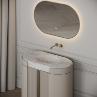 Knightsbridge Vanity Unit & Carrara Marble Basin 1000mm Cashmere Beige