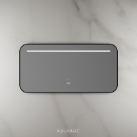 Lumiere Backlit & Demister Curved Mirror 1200mm Matte Black