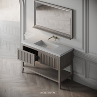 Belvedere Vanity Unit & Stone Basin 1200mm Sabbia Grigio Oak