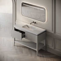 Kensington Vanity Unit & Stone Basin 1200mm Warm Grey