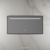 Lumiere Backlit & Demister Rectangle Mirror 1200mm Matte Black