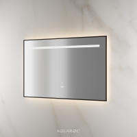 Lumiere Backlit & Demister Rectangle Mirror 1200mm Matte Black
