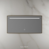 Lumiere Backlit & Demister Rectangle Mirror 1200mm Brushed Gold