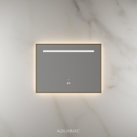 Lumiere Backlit & Demister Rectangle Mirror 800mm Brushed Gold