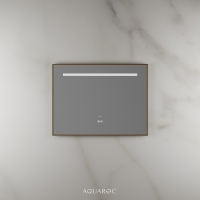 Lumiere Backlit & Demister Rectangle Mirror 800mm Brushed Gold