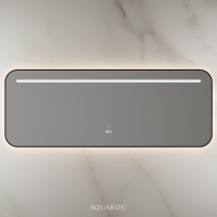 Lumiere Backlit & Demister Curved Mirror 1600mm Matte Black
