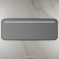 Lumiere Backlit & Demister Curved Mirror 1600mm Matte Black