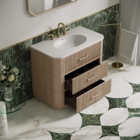 Savoy Vanity Unit & Stone Basin 1000mm Natural Oak