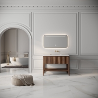 Kensington Vanity Unit & Stone Basin 1000mm Walnut