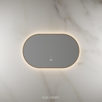 Lumiere Backlit & Demister Oval Mirror 1000mm Brushed Gold