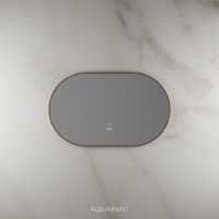 Lumiere Backlit & Demister Oval Mirror 1000mm Brushed Gold
