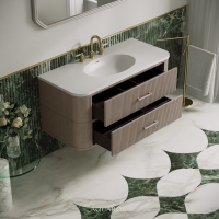 Savoy Wall Hung Vanity Unit & Stone Basin 1200mm Sabbia Grigio