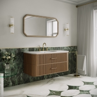 Savoy Wall Hung Vanity Unit & Stone Basin 1200mm Smoked Oak