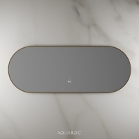 Lumiere Backlit & Demister Oval Mirror 1600mm Brushed Gold