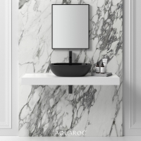 Enzo Matte Black Countertop Stone Basin 550mm