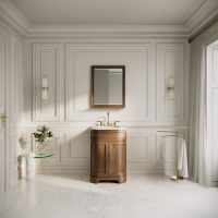 Hardwick Vanity Unit & Stone Basin Walnut